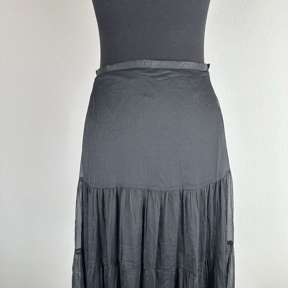 Chaudry KC Maxi Skirt Women XS Black Gold Sequin Boho Festival Gypsy Western NEW - Picture 2 of 13